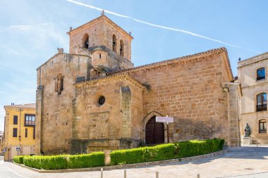 View at the Church of San Juan de Rabanera in Soria - Spain clipart