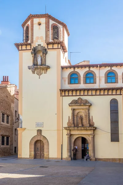 Uitzicht op de klokkentoren van de San Jose kerk in Soria-Spanje — Stockfoto