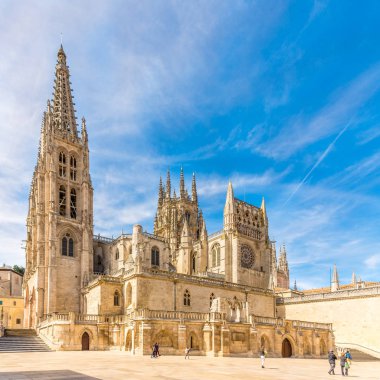 Burgos Rey San Fernando yerden Saint Mary Katedrali'nde görünümü - İspanya