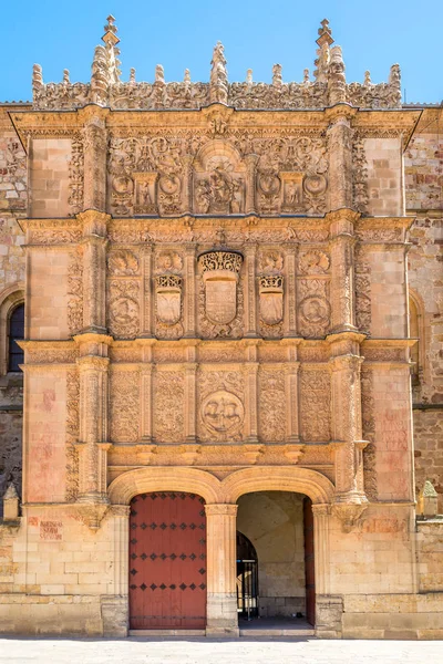 Veduta sul portale dell'edificio universitario di Salamanca - Spagna — Foto Stock