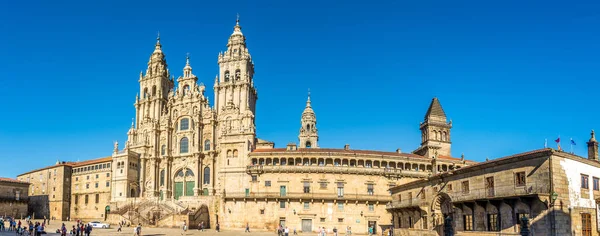 Vista panorámica del lugar de Obradoiro en Santiago de Compstela - España — Foto de Stock