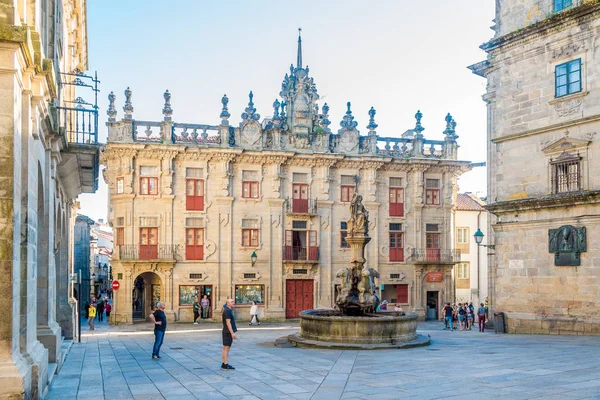 Cabildo byggnad vid Cabalos Place i Santiago de Compostela-Spanien — Stockfoto
