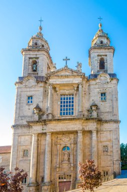 Santiago de Compostela 'daki San Francisco Kilisesi 'nde görünüm-Ispanya