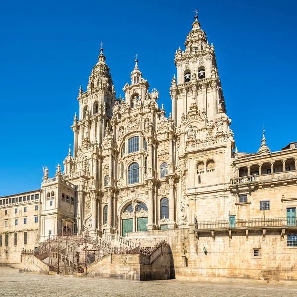 Vista en el Portal de la Gloria de la Catedral de Santiago de Compostela - España — Foto de Stock