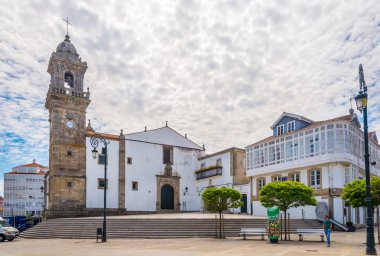 Betanzos'taki Santo Domingo kilisesinde manzara - İspanya