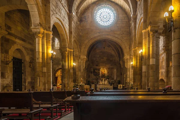 A Coruna Santa Maria kilisenin İçişleri görünümü - İspanya — Stok fotoğraf