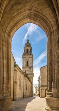 Lugo Katedrali Kulesi'nde görünümü - İspanya