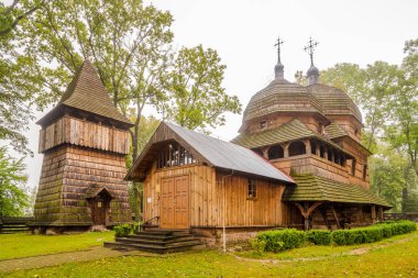 Chotyniec köyünde Ki Ahşap Kilise Tanrı'nın Annesi görünümü - Polonya