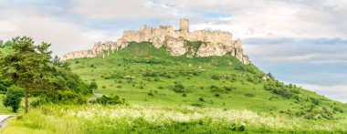Spis Kalesi 'nde panoramik manzara - Slovakya