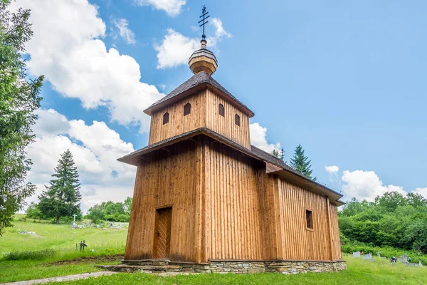 View at the Wooden Church of Ascension of the Lord in village Smigovec - Slovakia