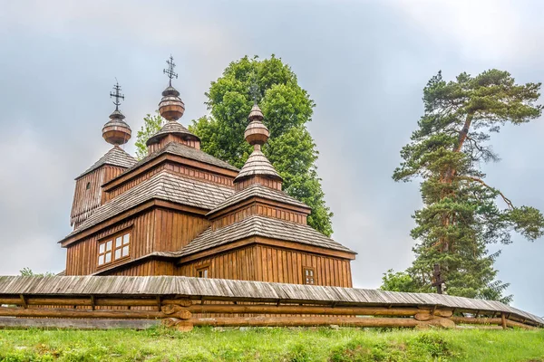 View at the Wooden Church of Saint Nikolai in village Mirola - Slovakia