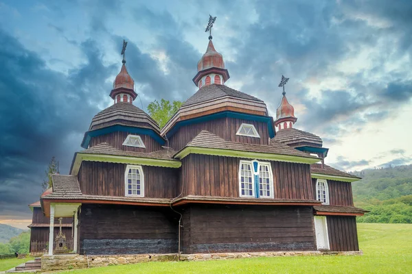 View Wooden Church Blessed Virgin Byn Nizny Komarnik Slovakien — Stockfoto