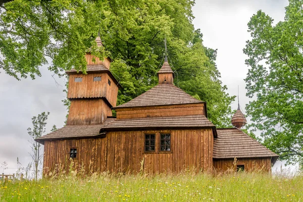 Zicht Houten Kerk Van Ontmoeting Van Heer Met Simeon Dorp — Stockfoto