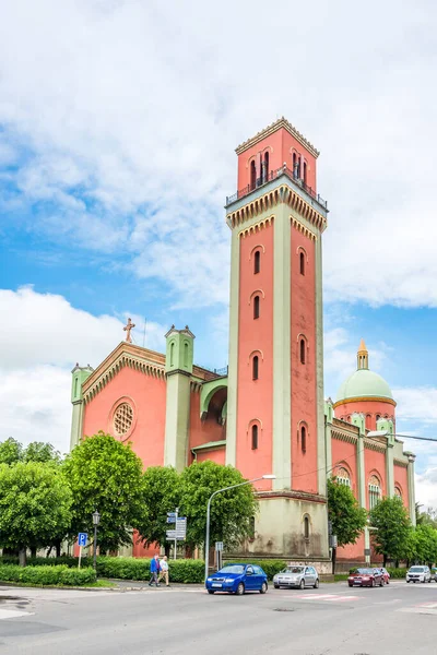 Kezmarok Eslováquia Junho 2020 Vista Para Igreja Protestante Nas Ruas — Fotografia de Stock