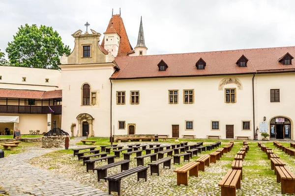 Kezmarok Slovakia June 2020 Utsikt Ved Gårdsplassen Til Old Fort – stockfoto