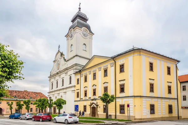 Levoca Słowacja Czerwiec 2020 Widok Kościół Ducha Krużgankiem Lewoczy Lewocza — Zdjęcie stockowe