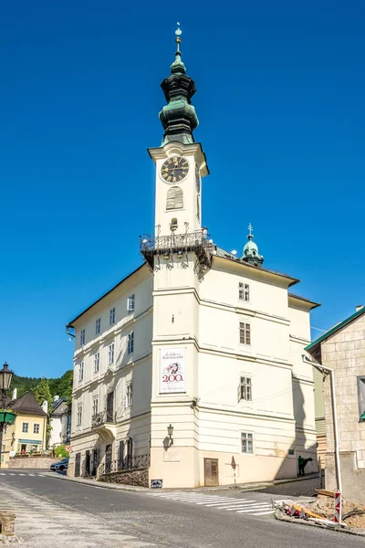 Banska Stiavnica Σλοβακια Ιουλιου 2020 Δημαρχείο Στους Δρόμους Της Banska — Φωτογραφία Αρχείου