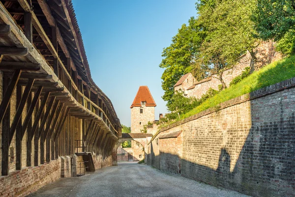 Old Street Wall Trausnitz Castle Landshut Alemania — Foto de Stock