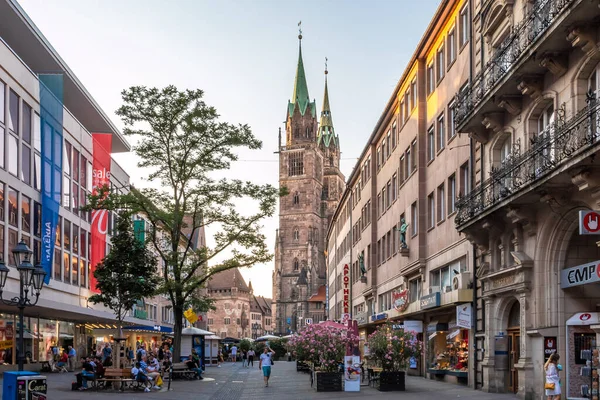 Nuremberg Tyskland Augusti 2020 Gatorna Nürnberg Stad Nürnberg Den Näst — Stockfoto