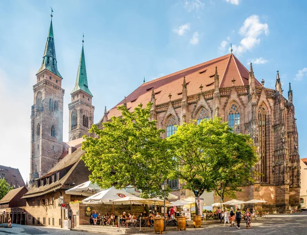 Nürnberg August 2020 Blick Auf Die Sebald Kirche Nürnberg Nürnberg — Stockfoto