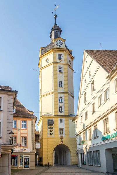 Ansbach Alemanha Agosto 2020 Vista Torre Herrider Com Portão Nas — Fotografia de Stock