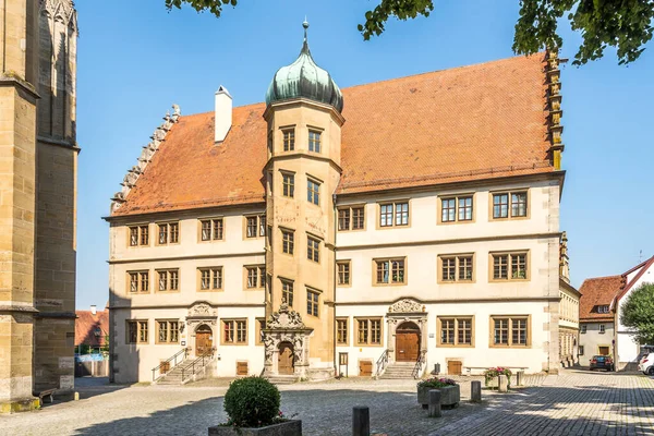 View at the Building of Protestant youth in Rothenburg ob der Tauber ,Germany