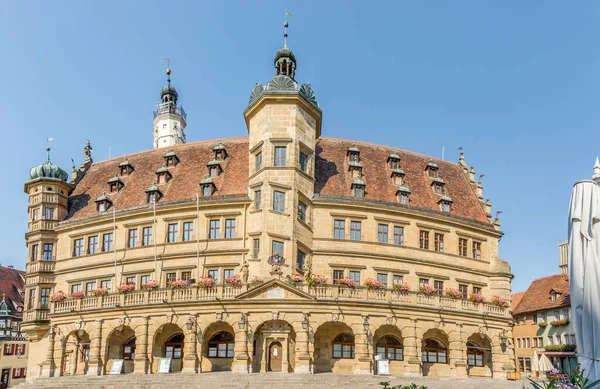 Vista Edificio Del Ayuntamiento Rothenburg Der Tauber Alemania —  Fotos de Stock