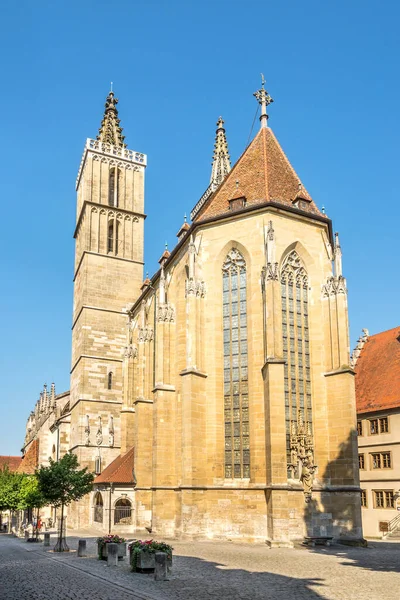 Vista Iglesia San Jakob Rothenburg Der Tauber Alemania —  Fotos de Stock