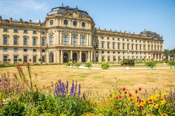 Wurzburg August 2020 Blick Vom Garten Auf Die Würzburger Residenz — Stockfoto