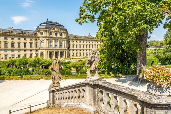 Wurzburg August 2020 Blick Vom Garten Auf Die Würzburger Residenz — Stockfoto