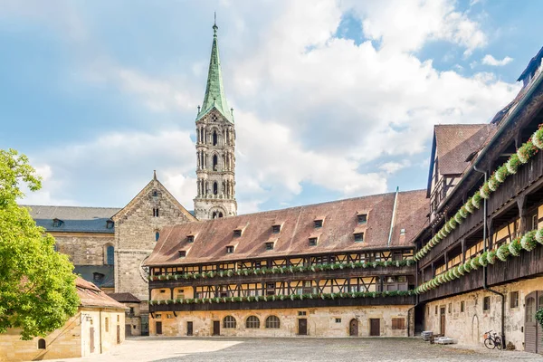 Vista Patio Del Antiguo Palacio Bamberg Alemania — Foto de Stock