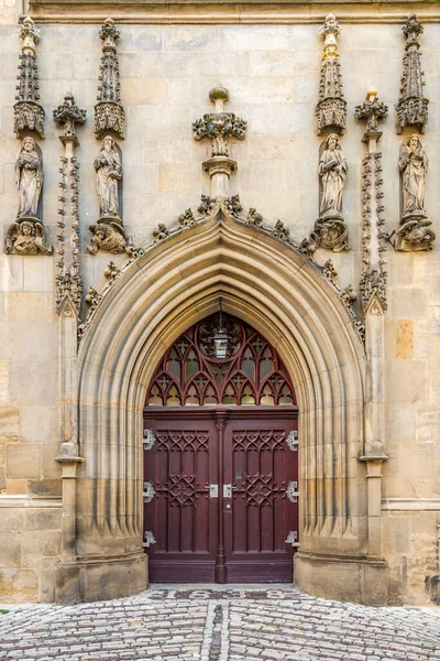 Vue Sur Portail Église Sainte Trinité Dans Les Rues Bayreuth — Photo