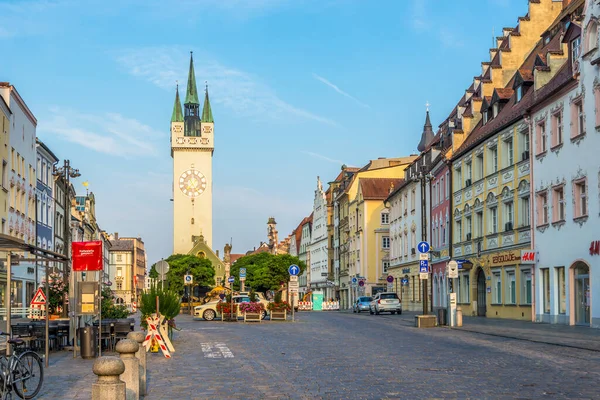 Straubing Germany August 2020 View Ludwig Place Straubing Straubing Independent — Stock Photo, Image
