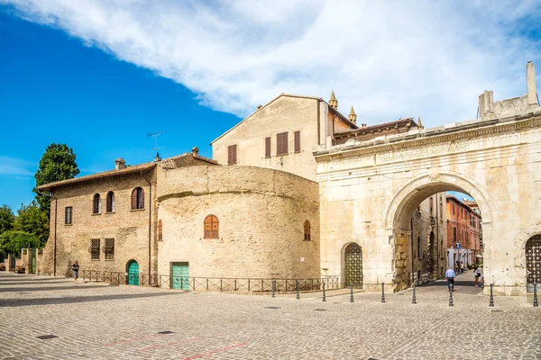 Fano Italy September 2020 View Ancient Building Augustus Arch Fano — Stock Photo, Image