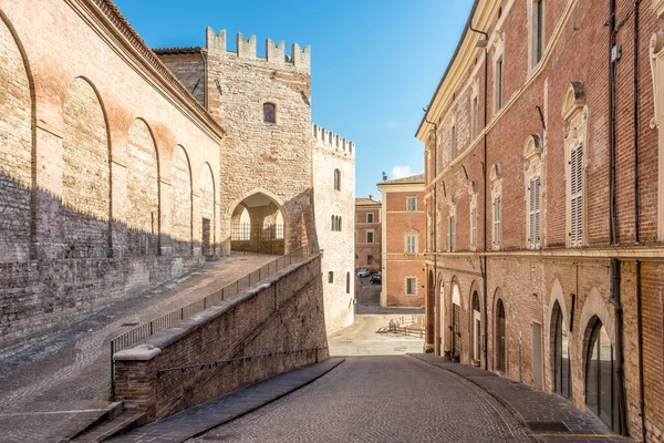 Straten Van Oude Binnenstad Fabriano Italië — Stockfoto
