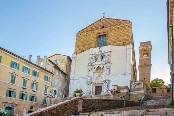 Pohled Kostel San Francesco Ulicích Ancona Itálie — Stock fotografie