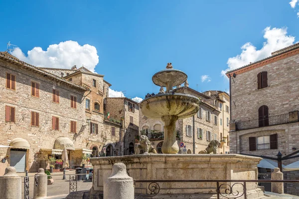 Vista Fuente Comune Lugar Asís Italia — Foto de Stock