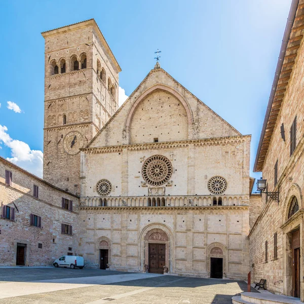 Utsikt Över Katedralen San Rufino Assisi Italien — Stockfoto