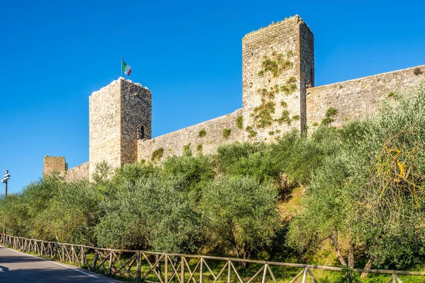 View Walls Medieval Town Monteriggioni Italy — Stock Photo, Image