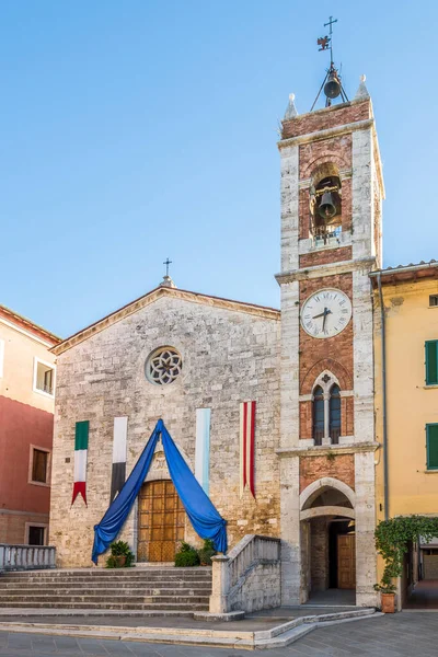 View Church Madonna Vitaleta San Quirico Orcia Italy — Stock Photo, Image