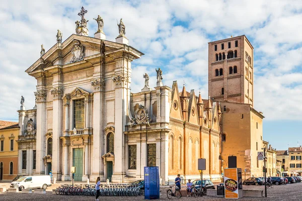 Mantua Italië September 2020 Uitzicht Kathedraal Van Sint Pieter Mantua — Stockfoto