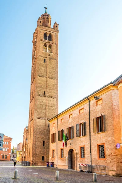 Carpi Italy Сентября 2020 View Bell Tower Church Sagra Santa — стоковое фото