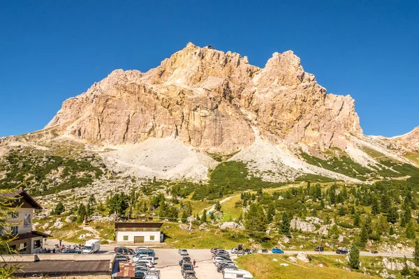 Falzarego Italy September 2020 View Mountain Galleria Lagazuoi Falzarego Pass — Stock Photo, Image