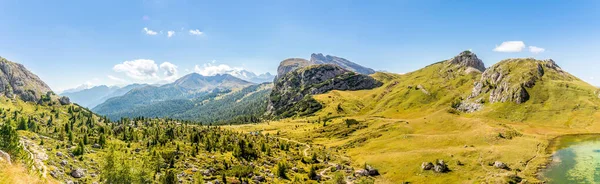 Vista Panorámica Desde Paso Valparola Dolomitas Tirol Del Sur Italia —  Fotos de Stock