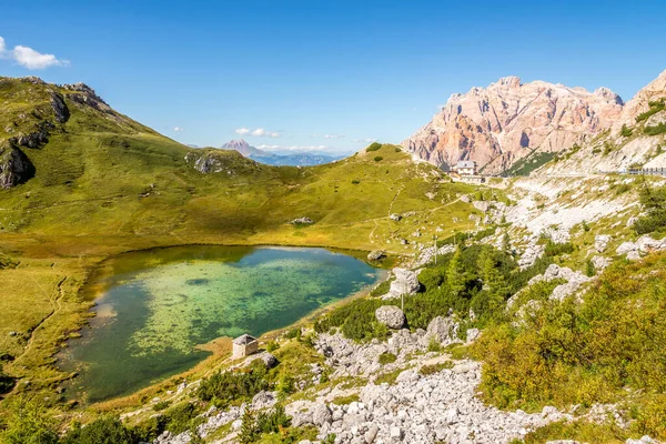 View Lake Valparola Dolomites South Tyrol Italy — Stock Photo, Image