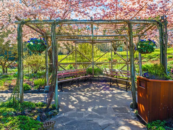 Zithoek in de tuin — Stockfoto