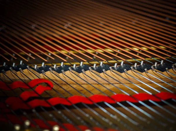 Interno del pianoforte a coda — Foto Stock