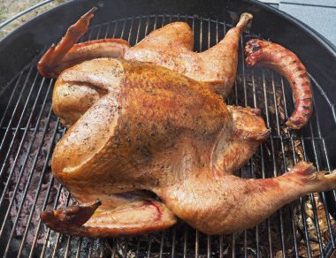 Turkey on a grill clipart