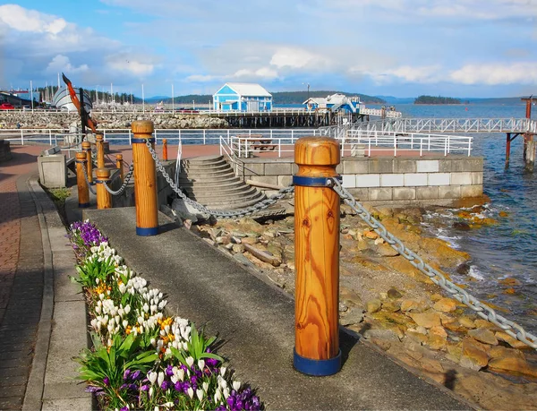 Strandpromenad i Sidney, Vancouver Island, British Columbia — Stockfoto