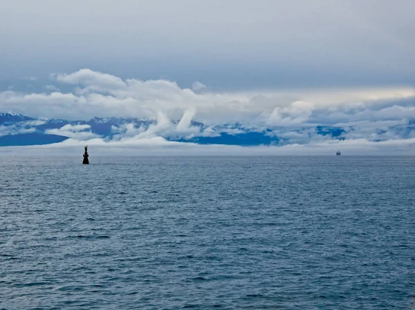 Olympischer Bergblick vom ogden point — Stockfoto